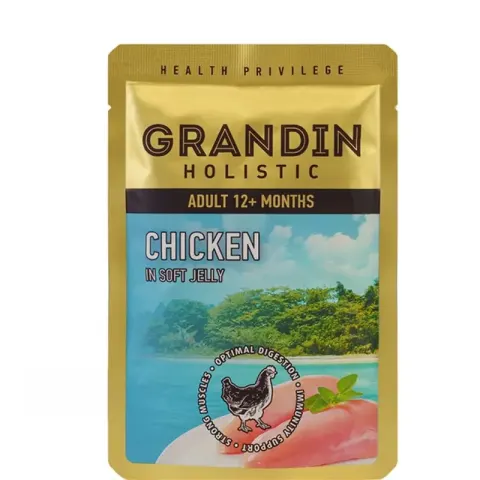 Grandin пауч для кошек с курицей в нежном желе