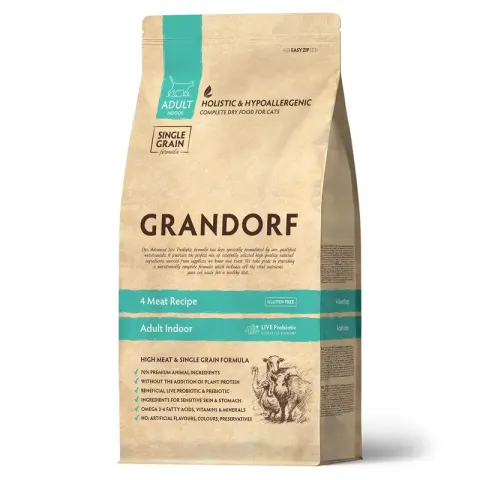 Grandorf Adult Cat 4 Meat Probiotic Indoor