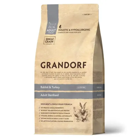 Grandorf Adult Cat Rabbit&Turkey Sterilised