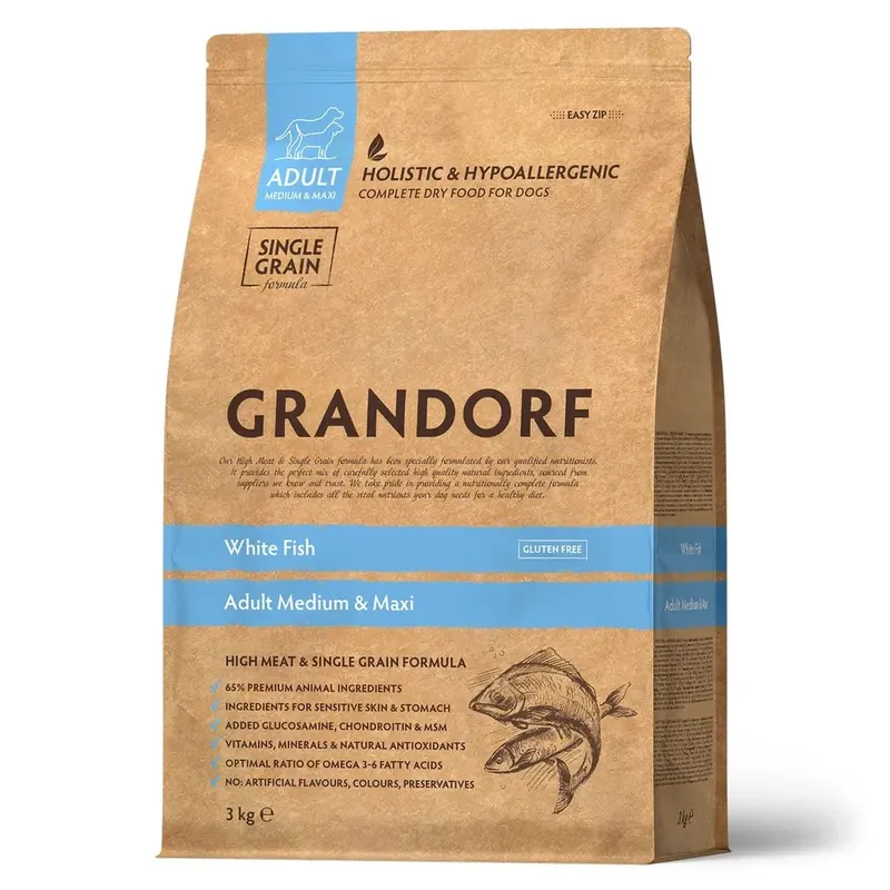 Grandorf Fish для мелких пород с белой рыбой
