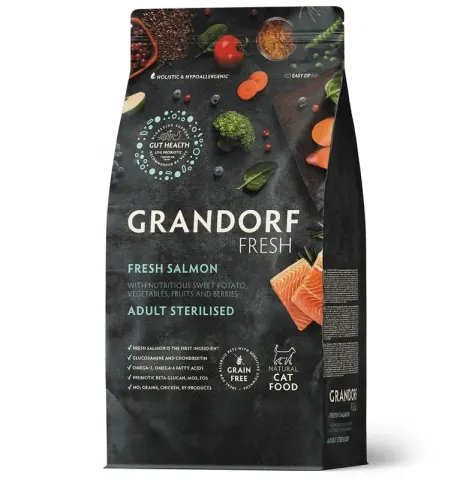 Grandorf Fresh Cat Salmon Sterilised индейка с бататом