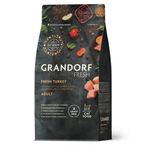 Grandorf Fresh Cat Turkey с индейкой и бататом