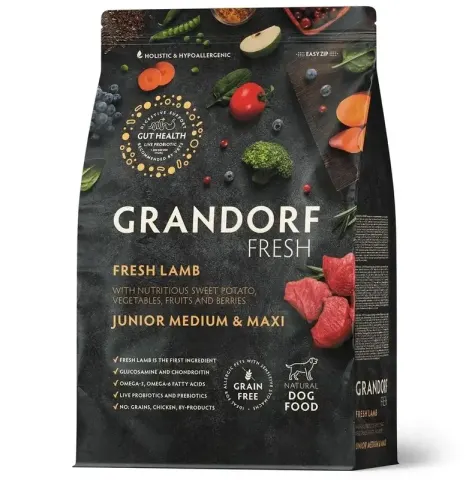 Grandorf Fresh Junior ягнёнок и батат для щенков