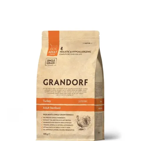 Grandorf Holistic Sterilised с индейкой для кошек