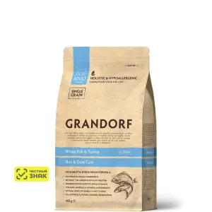 Grandorf Holistic Skin Coat Care с белой рыбой и индейкой