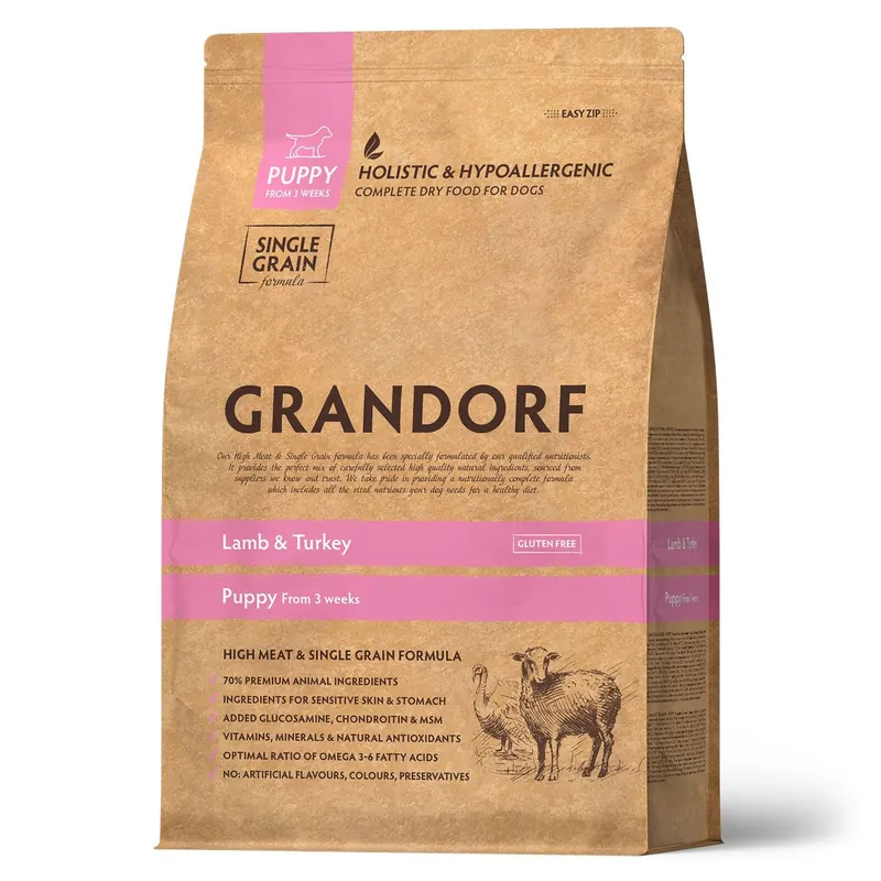 Grandorf Puppy Lamb&Turkey с ягнёнком и индейкой