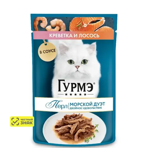 ГУРМЭ Перл Морской дуэт с креветкой и лососем в соусе