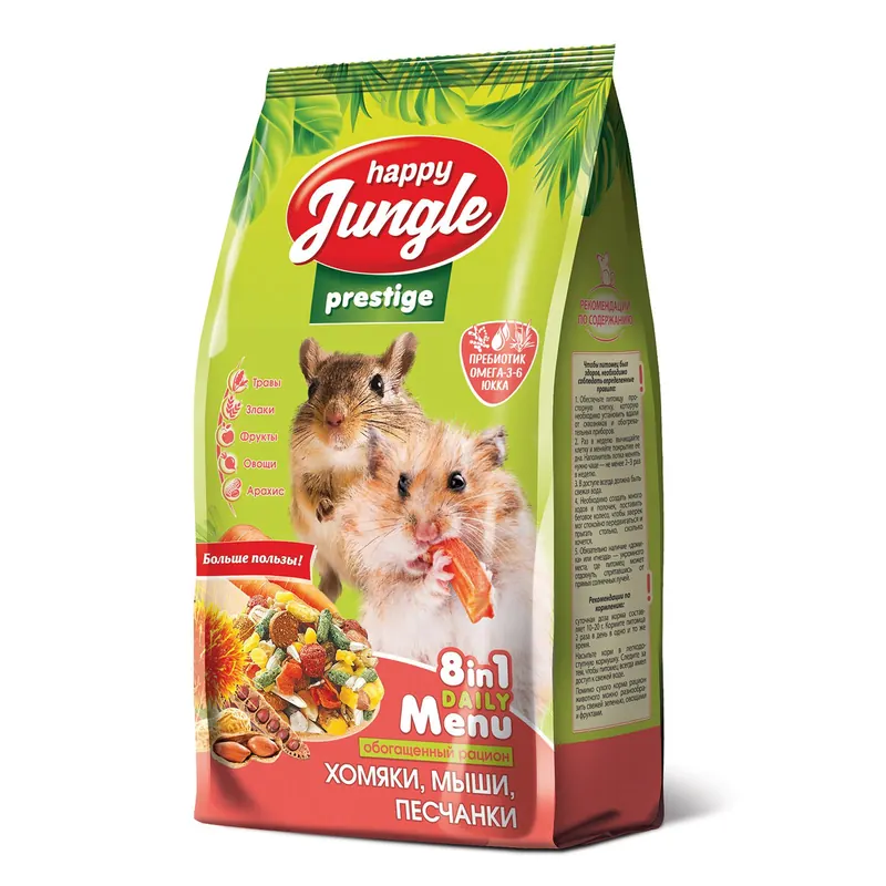 Happy Jungle Престиж зерносмесь для хомяков