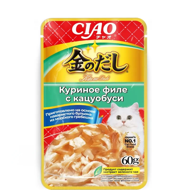INABA CIAO Kinnodashi куриное филе с кацуобуси в желе