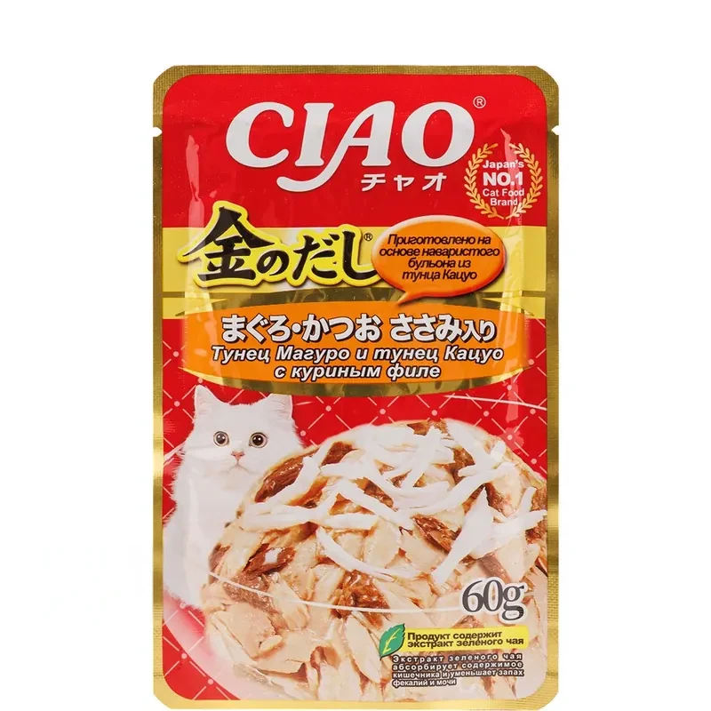INABA CIAO тунец магуро и кацуо с куриным филе