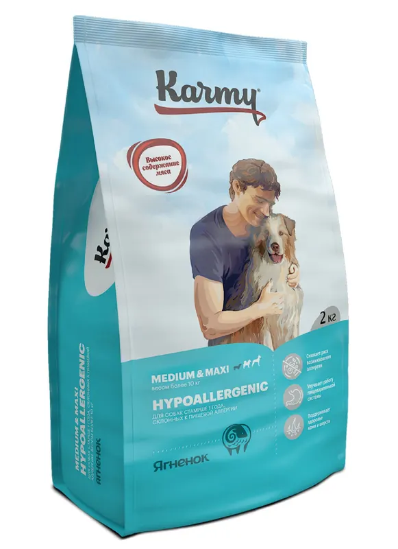 Karmy гипоаллергенный сухой корм с ягнёнком и индейкой