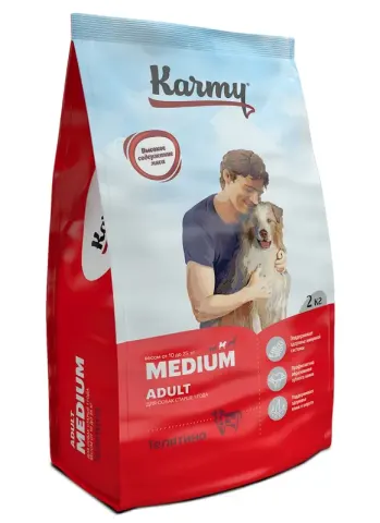 Karmy Adult Medium с телятиной, индейкой и курицей