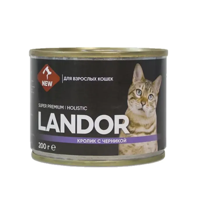 Landor Cat влажный с кроликом и черникой