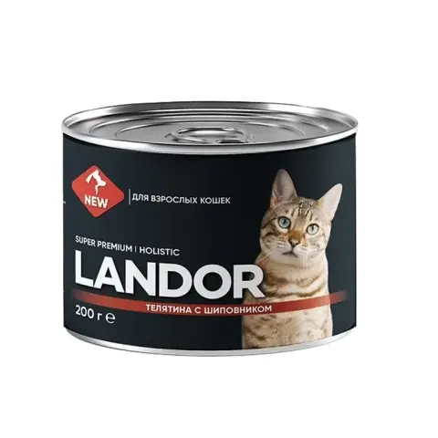 Landor Cat с телятиной и шиповником для кошек