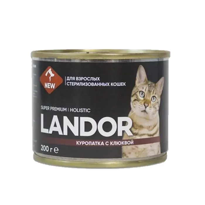 Landor Cat Sterilized с куропаткой и клюквой