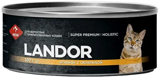 Landor Cat Sterilized с ягнёнком и облепихой