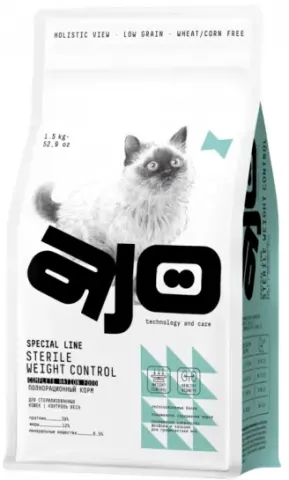 AJO Cat Sterile Weight Control с курицей и свининой
