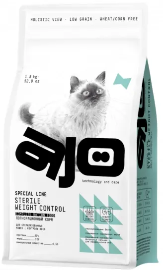 AJO Cat Sterile Weight Control с курицей и свининой