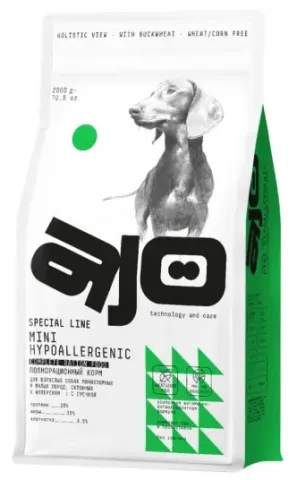 AJO Dog Mini Hypoallergenic с гречкой для малых пород