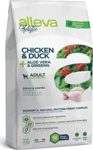 Alleva Holistic Adult Dog с курицей и уткой