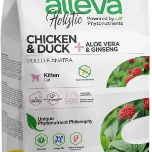 Alleva Holistic Kitten с курицей и уткой, беззерновой