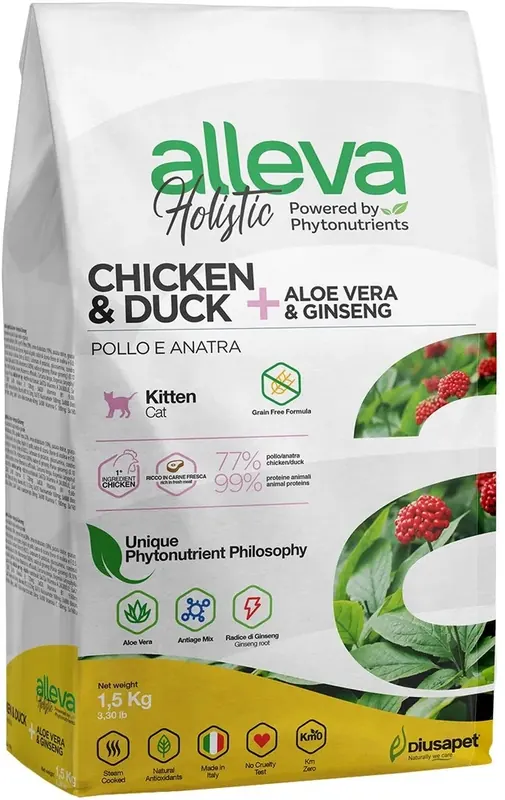 Alleva Holistic Kitten Chicken & Duck беззерновой