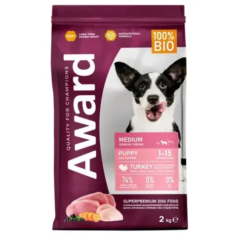 Award Puppy Medium с курицей и индейкой