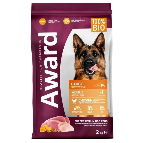 Award Adult Large Breed с курицей и индейкой