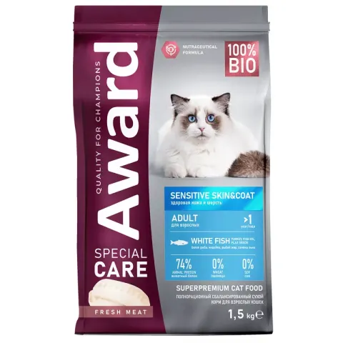 Award Special Care Sensitive Skin&Coat с белой рыбой