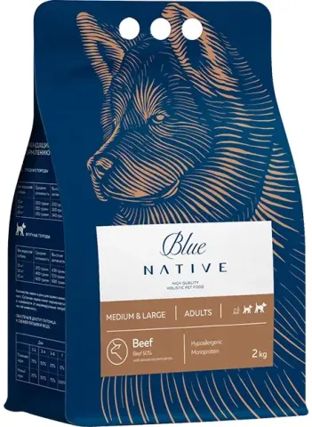 Blue Native Holistic Beef для взрослых собак