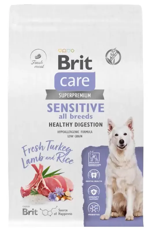 Brit Care с индейкой и ягнёнком для взрослых собак