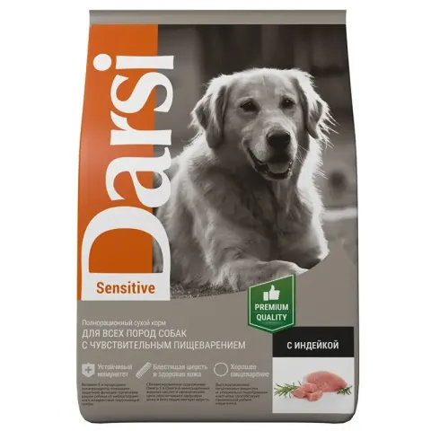 Darsi Sensitive с индейкой для собак с чувствительным пищеварением