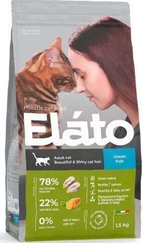 Elato Holistic Adult Cat Ocean Fish для шерсти