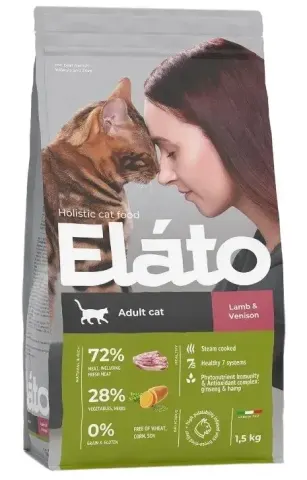 Elato Holistic Adult Cat с ягнёнком и олениной