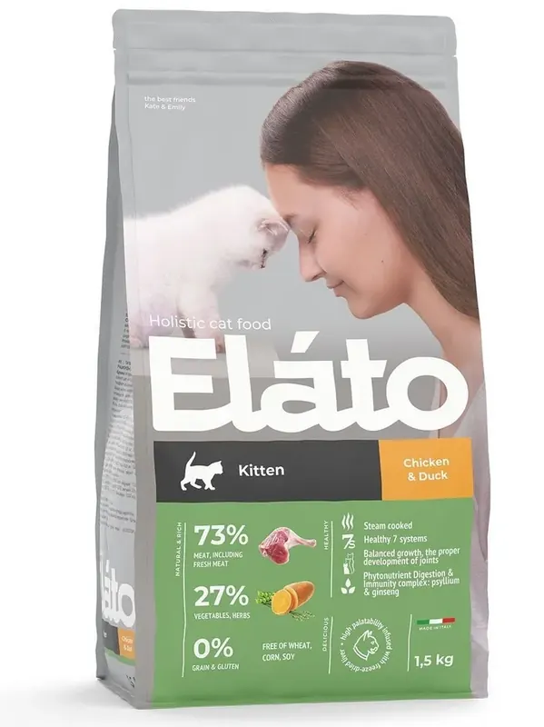 Elato Holistic Kitten с курицей и уткой