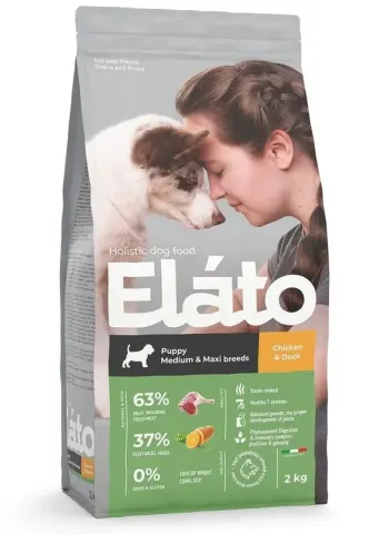 Elato Holistic Puppy Medium & Maxi с курицей и уткой