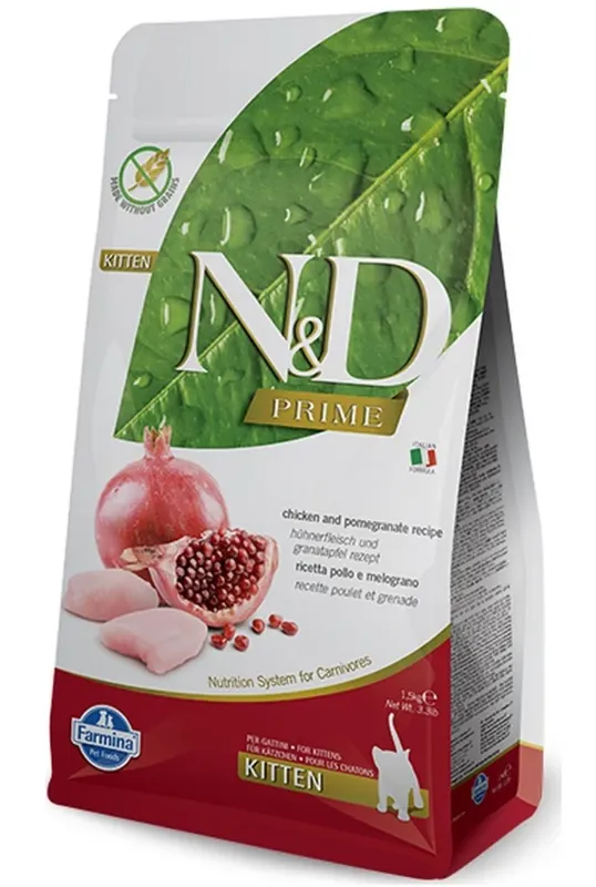 Farmina N&D Kitten Grain Free с курицей и гранатом
