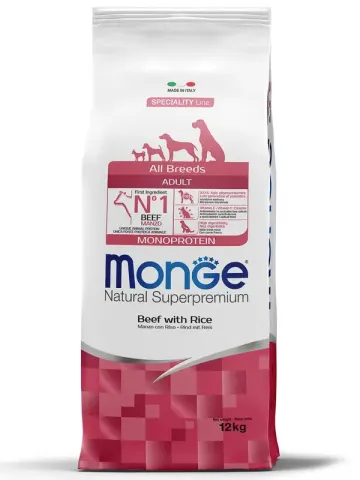 Monge Mono Beef and Rice для взрослых собак