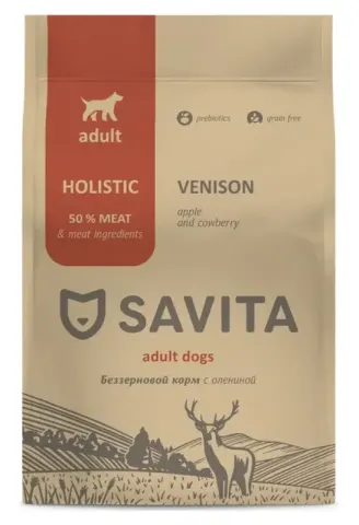 Savita Holistic Adult Venison с телёнком и оленем