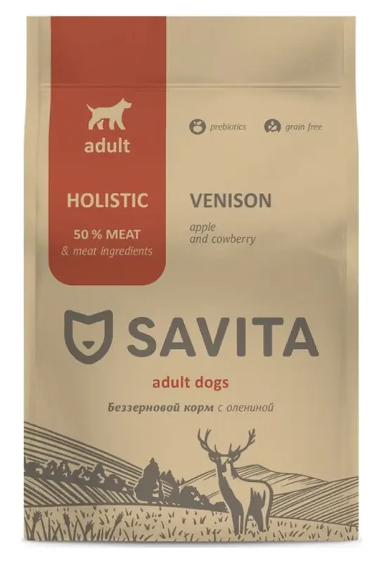 Savita Holistic Adult Venison с телёнком и оленем