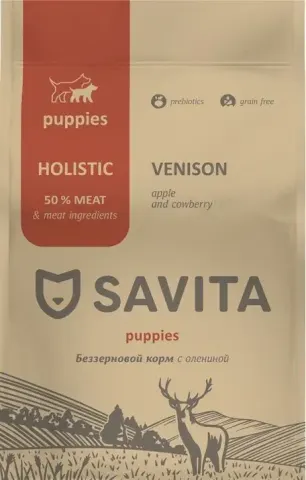 Savita Holistic Puppy Venison с телятиной и олениной