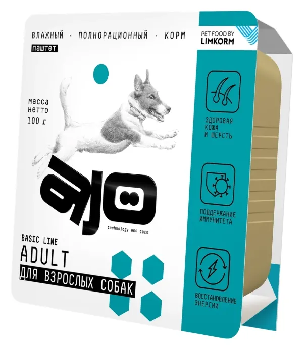 AJO Dog Adult паштет с курицей и уткой