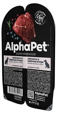 Alphapet Superpremium с олениной для взрослых собак
