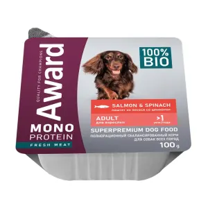 Award Monoprotein паштет из лосося со шпинатом