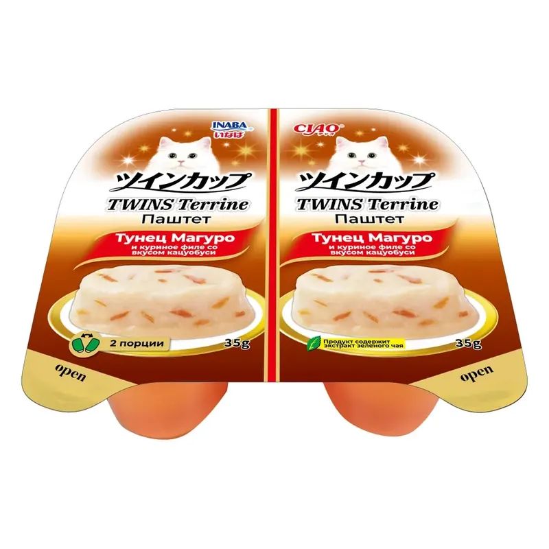 Inaba Ciao Twins Terrine паштет с тунцом и куриным филе