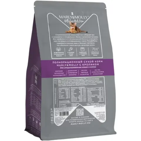 Marly&Molly Sterilised с кроликом для стерилизованных кошек