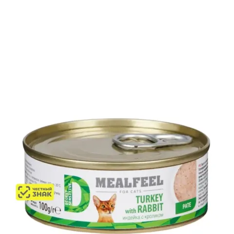 Mealfeel Digest Sensitive паштет индейка с кроликом