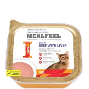 Mealfeel Indoor с говядиной и печенью для кошек