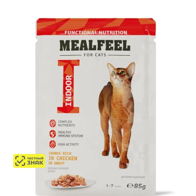Mealfeel Indoor влажный корм с курицей в соусе