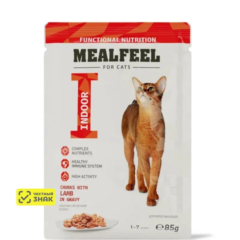 Mealfeel Indoor Влажный пауч с ягнёнком и куриным филе
